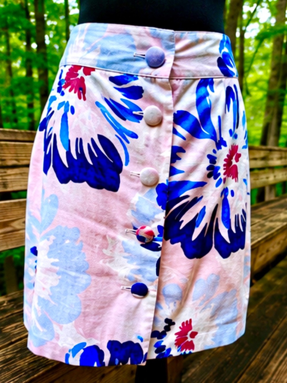 TOMMY HILFIGER Floral Cotton Skirt | Size 8
$70
